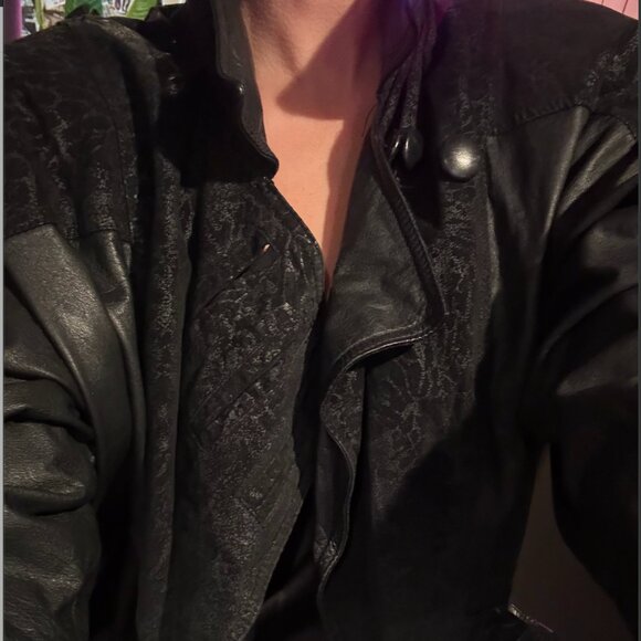 Vintage 80's Leather Jacket - Womens - Picture 5 of 5